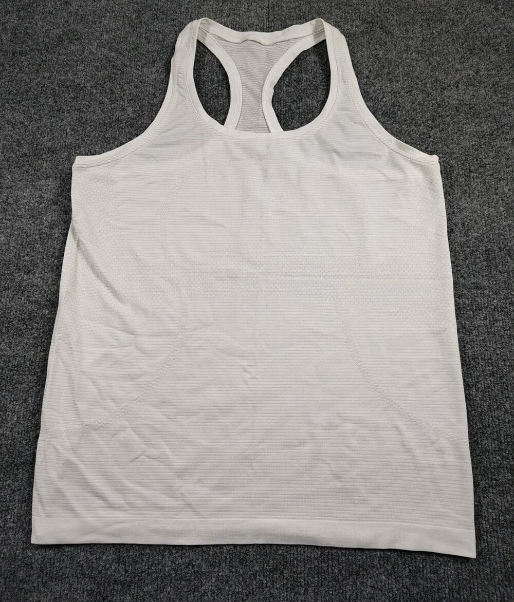 Lululemon Swiftly Tech Racerback Tank Top Women's 10 White Stretch Yoga Running
